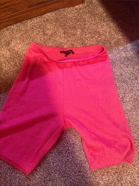 Forever 21 women's Hot Pink Stretch Bike Shorts